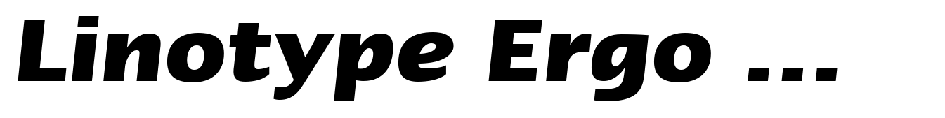 Linotype Ergo W2G Bold Italic